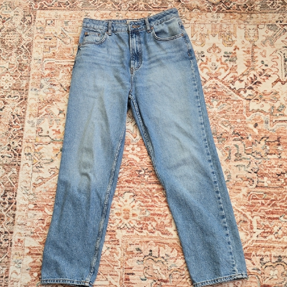 We The Free Light Blue Straight Leg High Waist Jeans 29